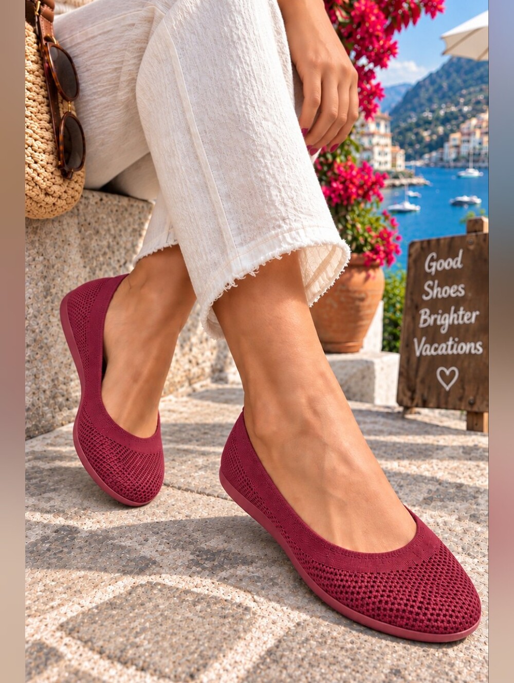 Allbirds Women’s Wool Ballet Flats Garnet 9.5 Merino Knit